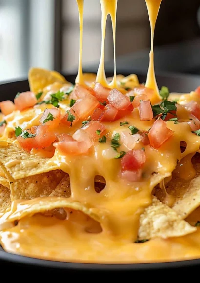 Creamy cheese sauce perfect for nachos, rich and delicious for perfect dipping.