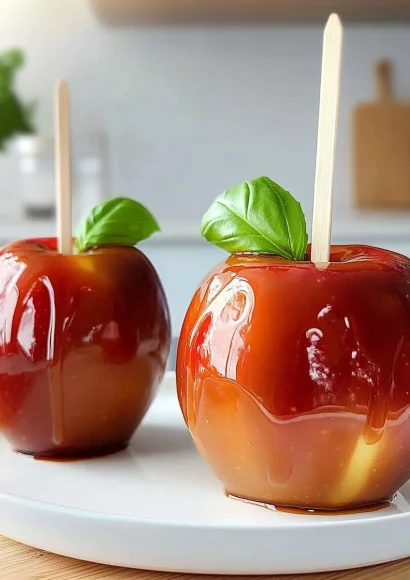 Delightfully sweet candy apples with colorful coatings and shiny caramel glaze.