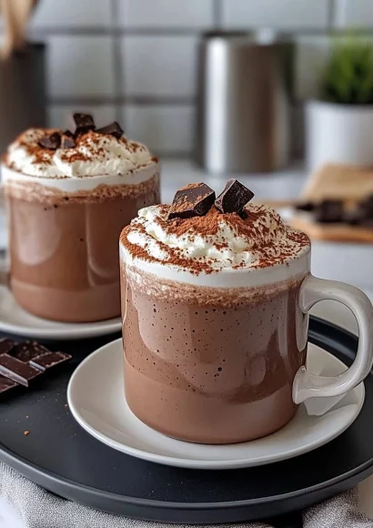 Delicious mug of Mexican hot chocolate with cinnamon and whipped cream