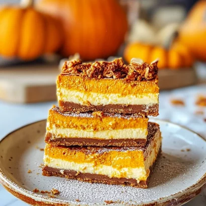 Thumbnail for Irresistible Pumpkin Cheesecake Bars Recipe