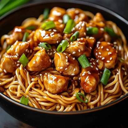 Thumbnail for Sticky Garlic Chicken Noodles